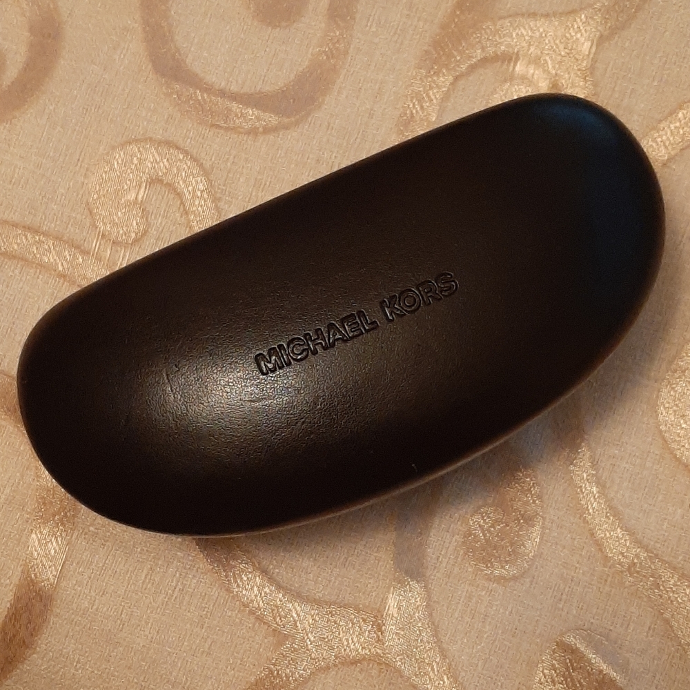 Michael Kors Brown Leather Clam Shell Case